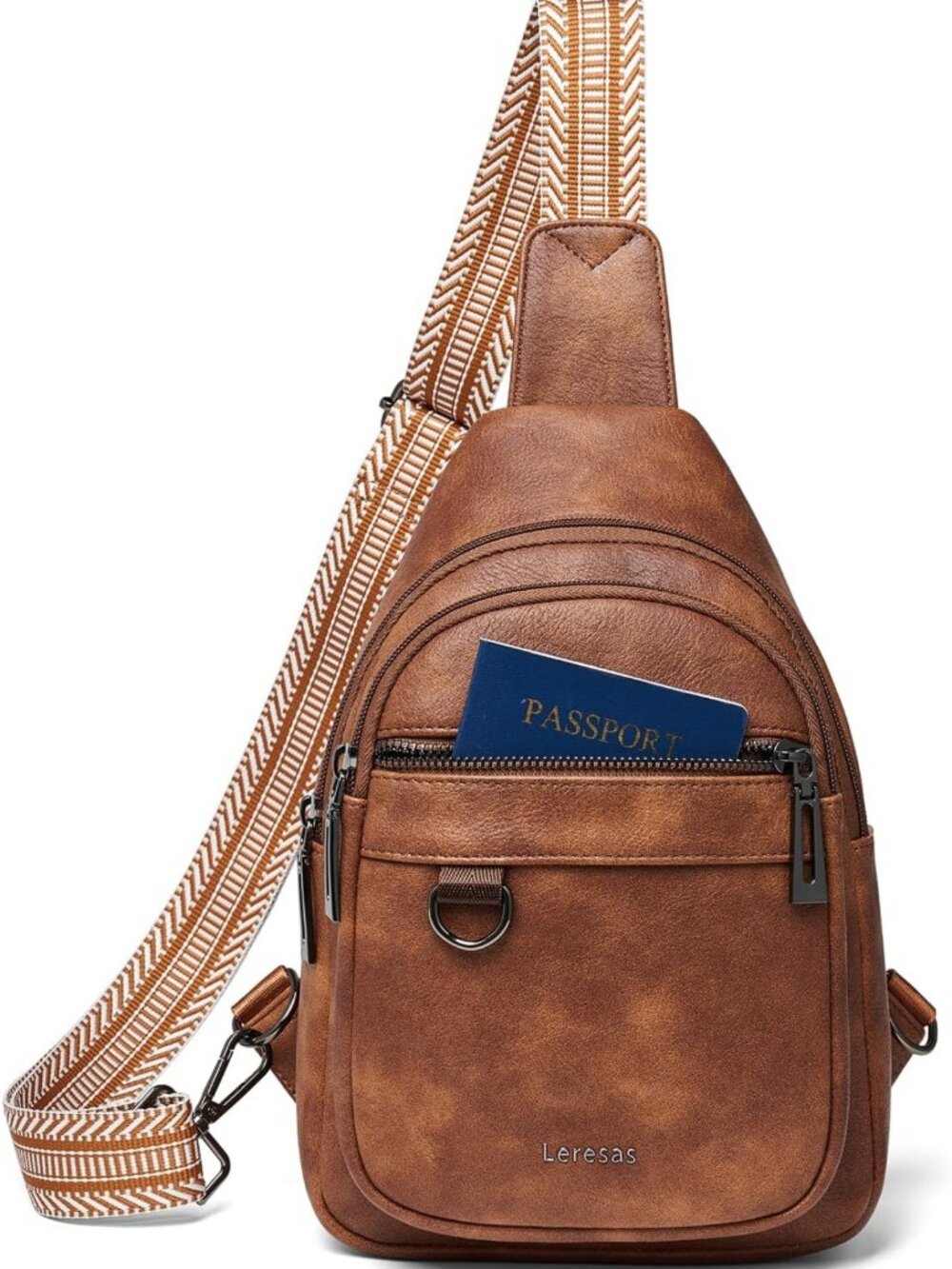 Vegan Leather Sling Bag for Women & Men | Crossbody Fanny Pack Backpack